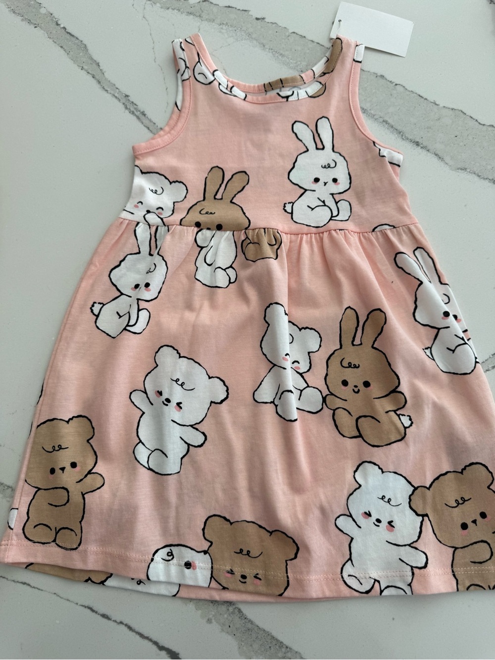H&M Pink Animal Print Tank Dress
